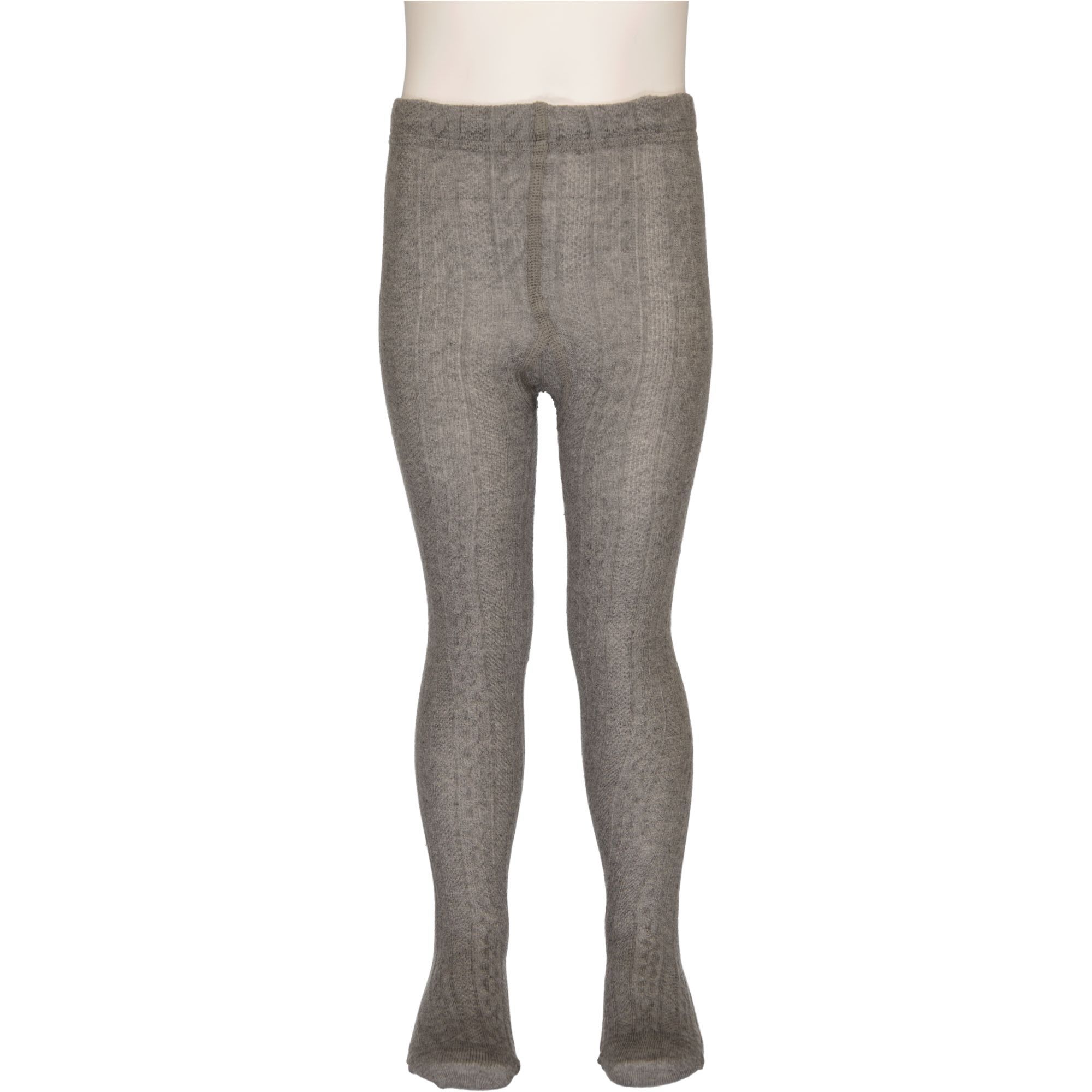 Cable knitted stockings Grey