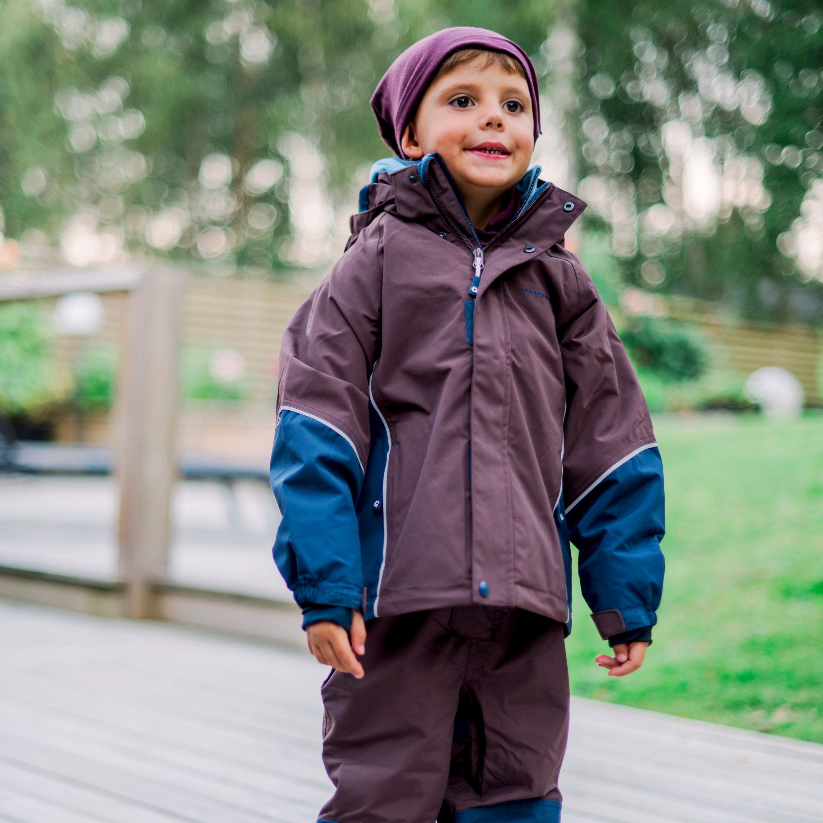 Shell jacket Brown/Navy blue