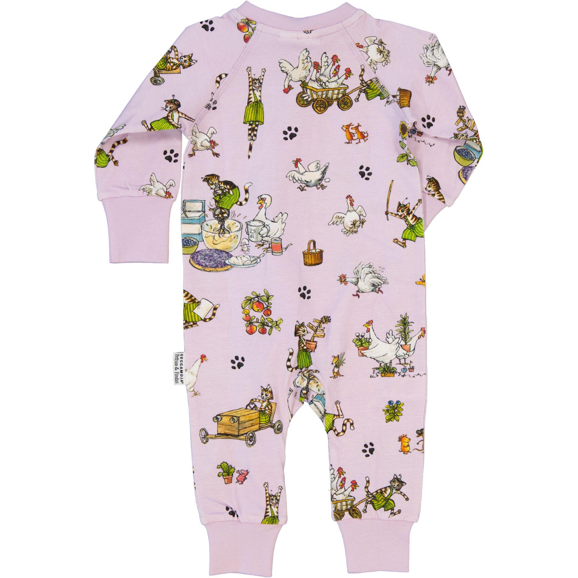 Pettson and Findus 2-way zip pyjamas Purple