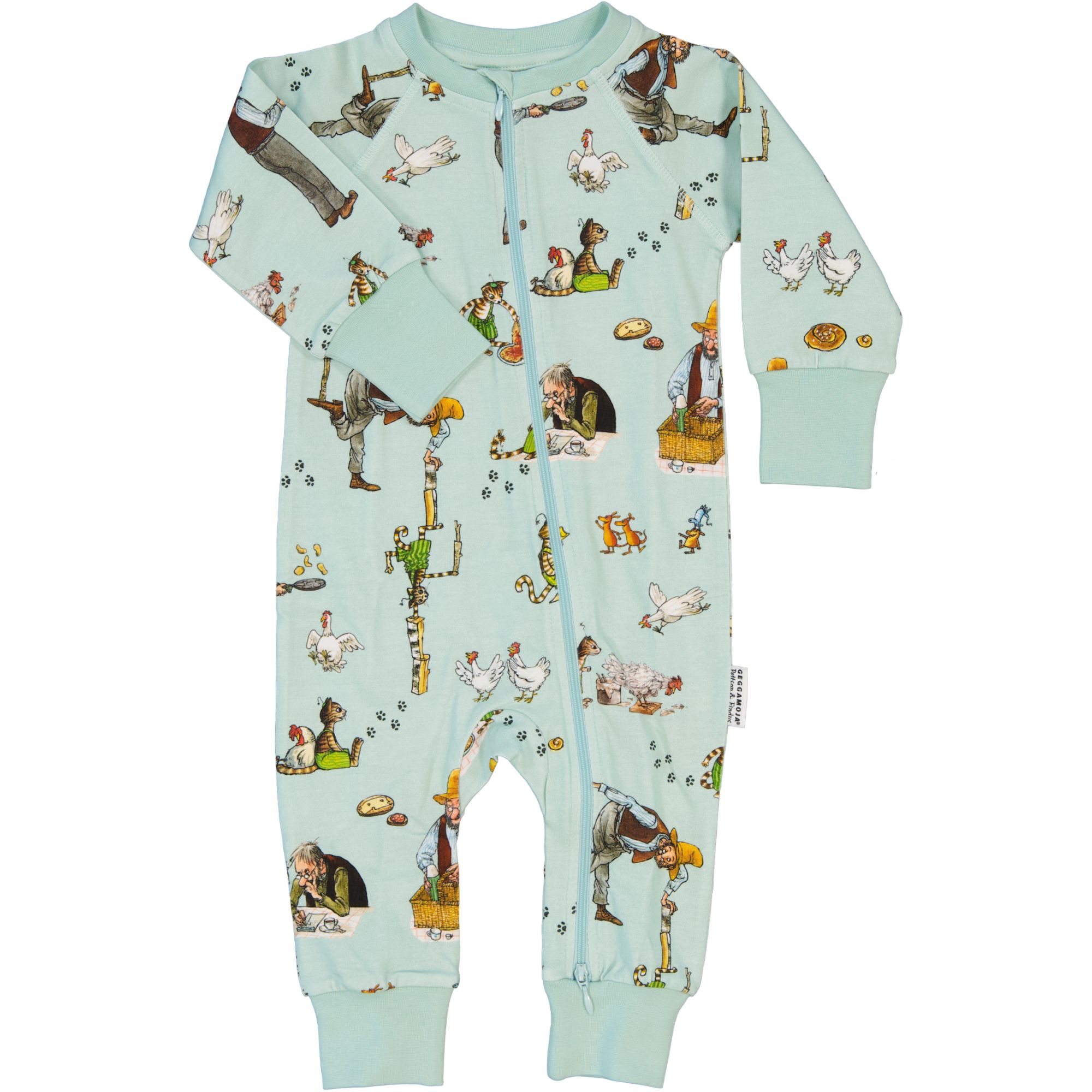 Pettson and Findus 2-way zip pyjamas Mint