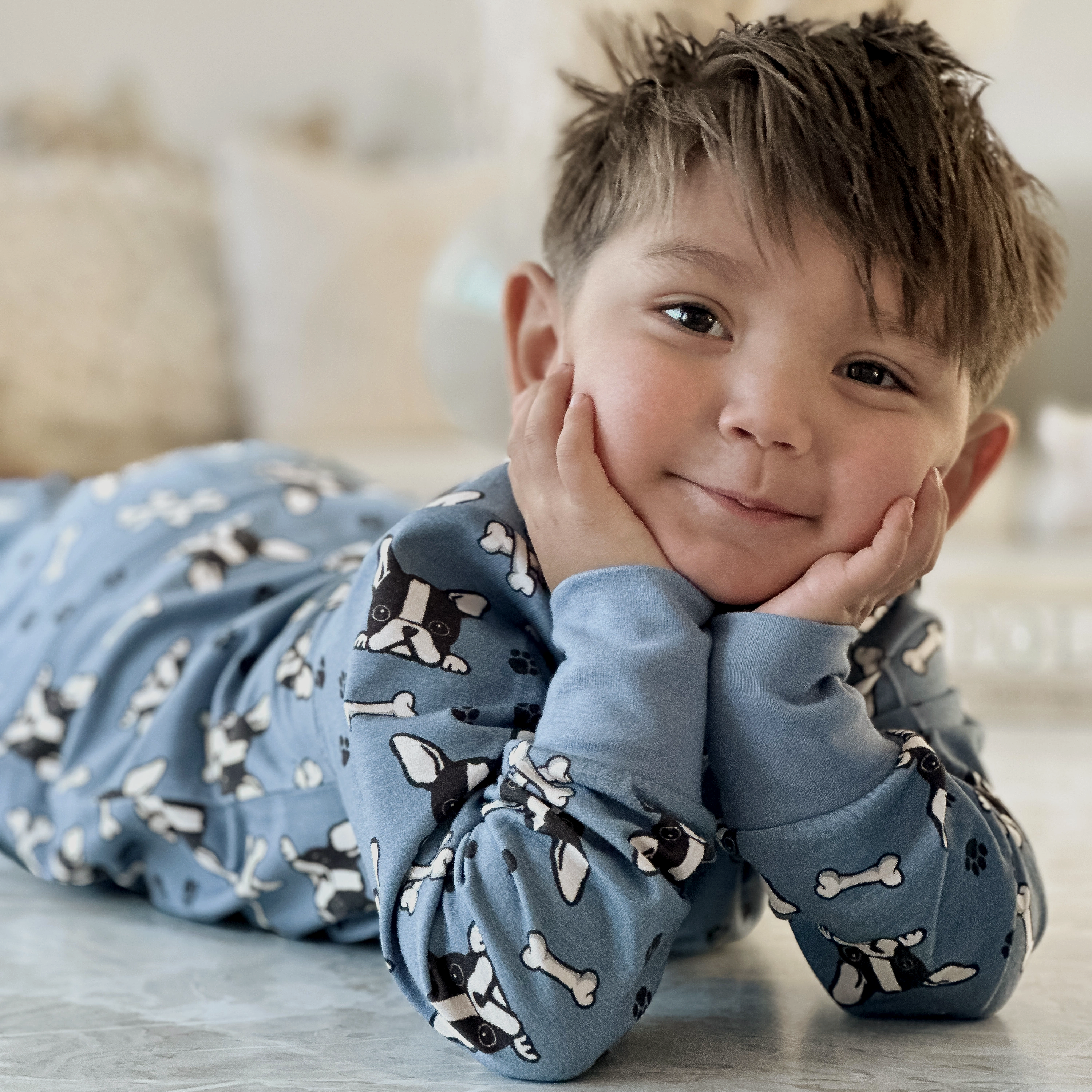 Bamboo two piece pyjamas Blue Bulldog