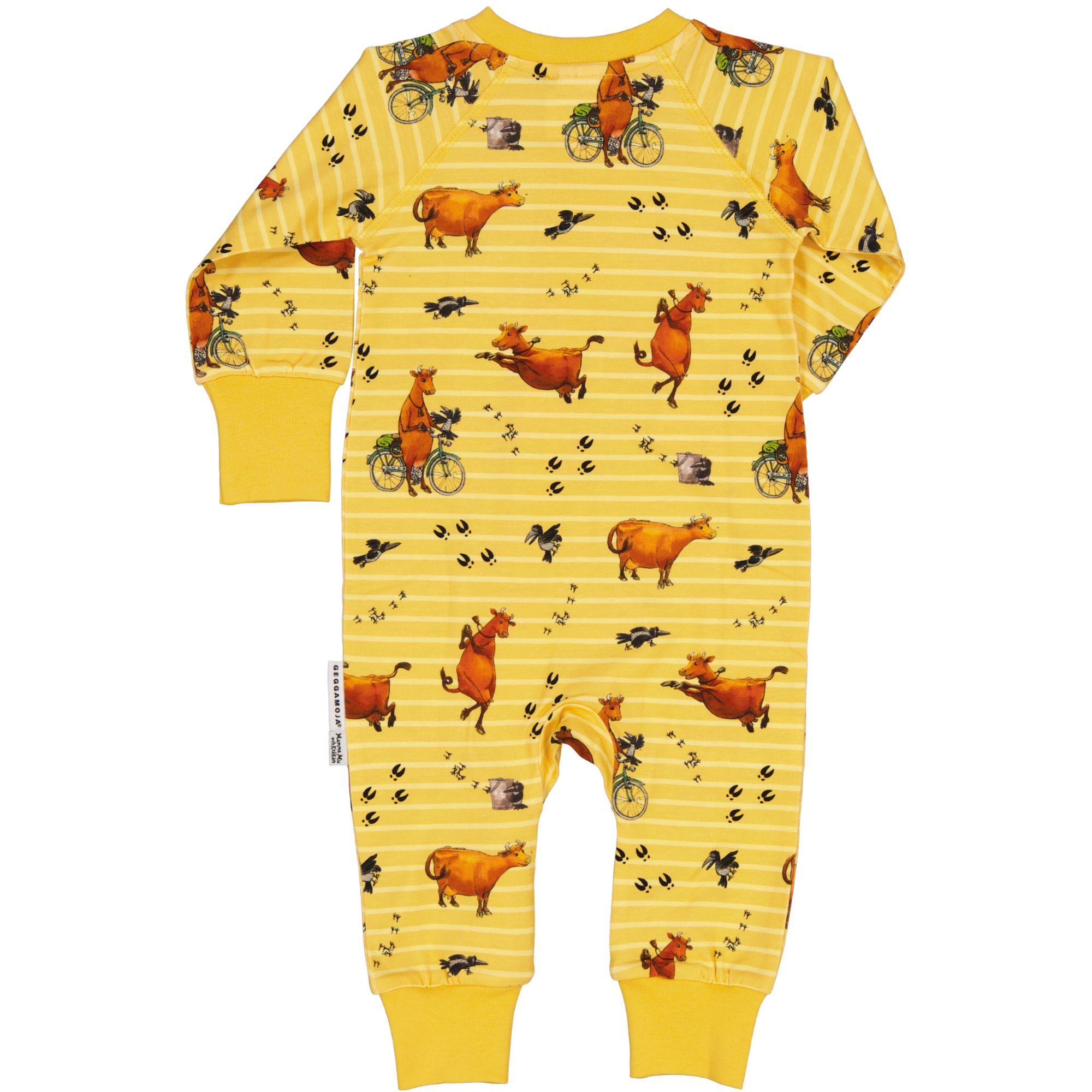 Mamma Mu Two zip pyjamas Yellow