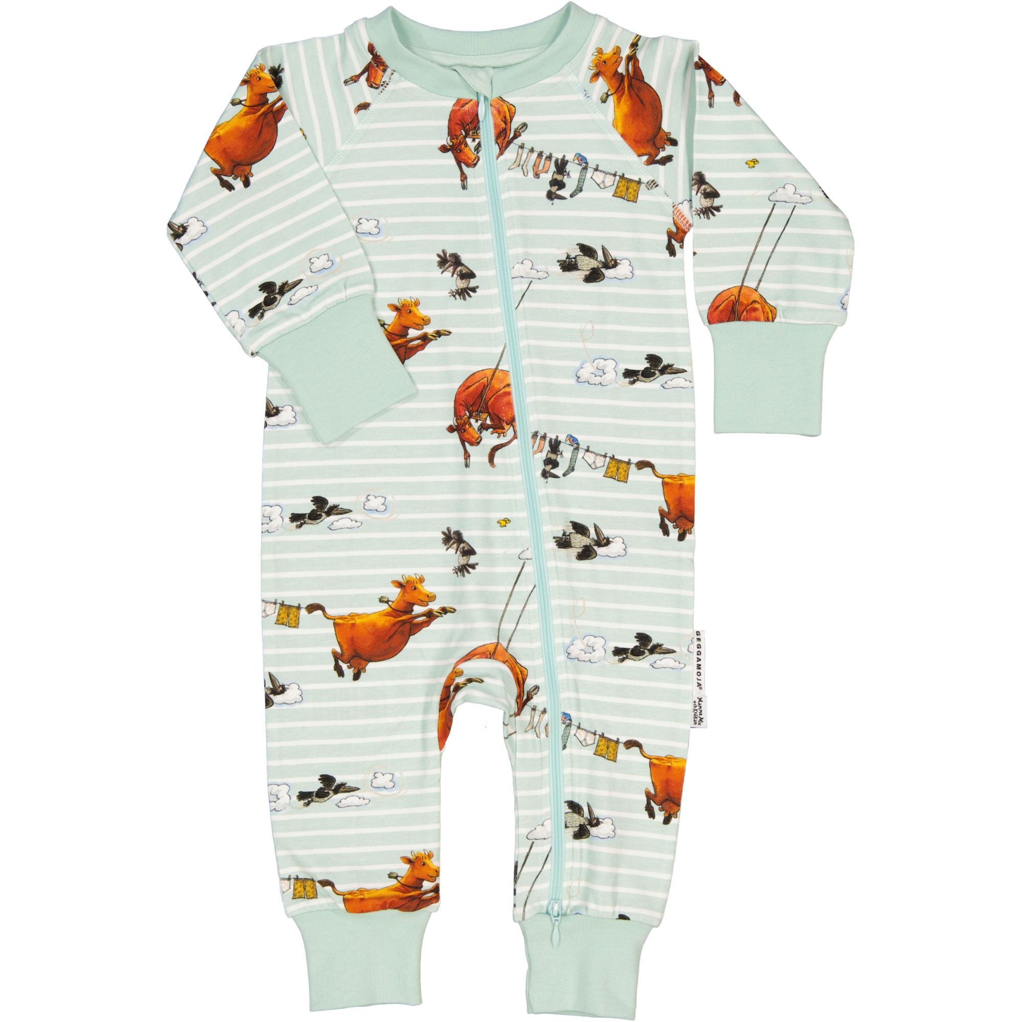 Mamma Mu Two zip pyjamas Mint