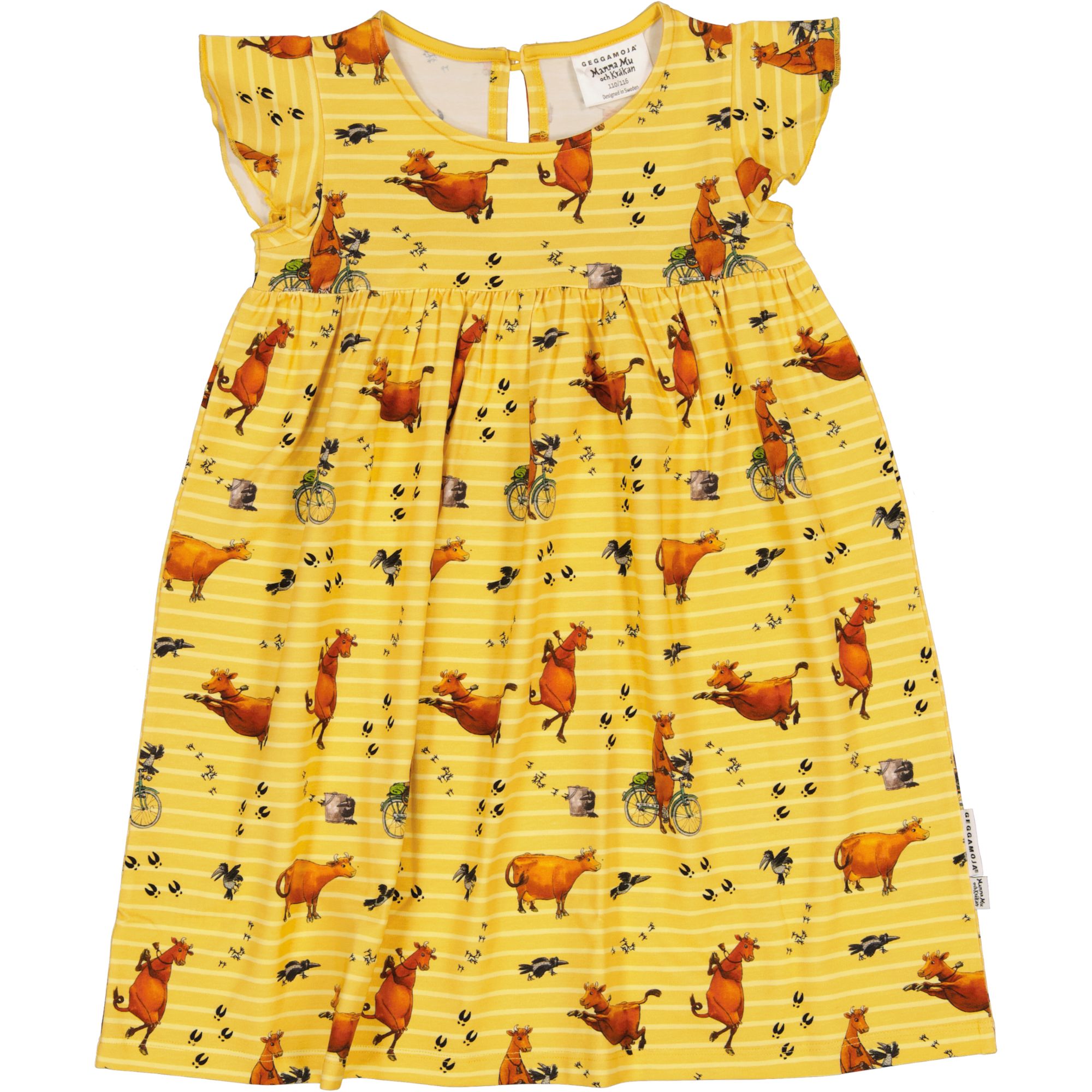 Mamma Mu flounce dress Yellow