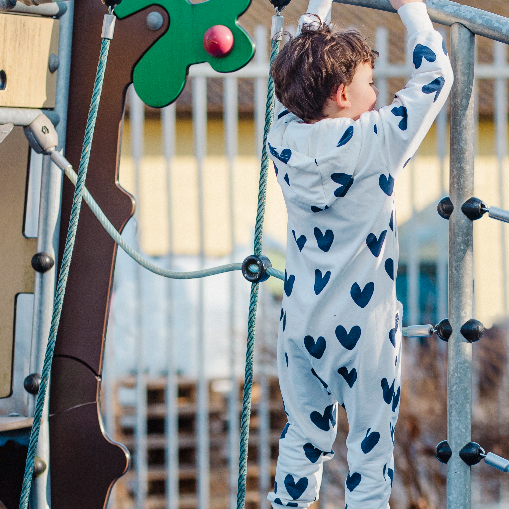College jumpsuit Navy heart