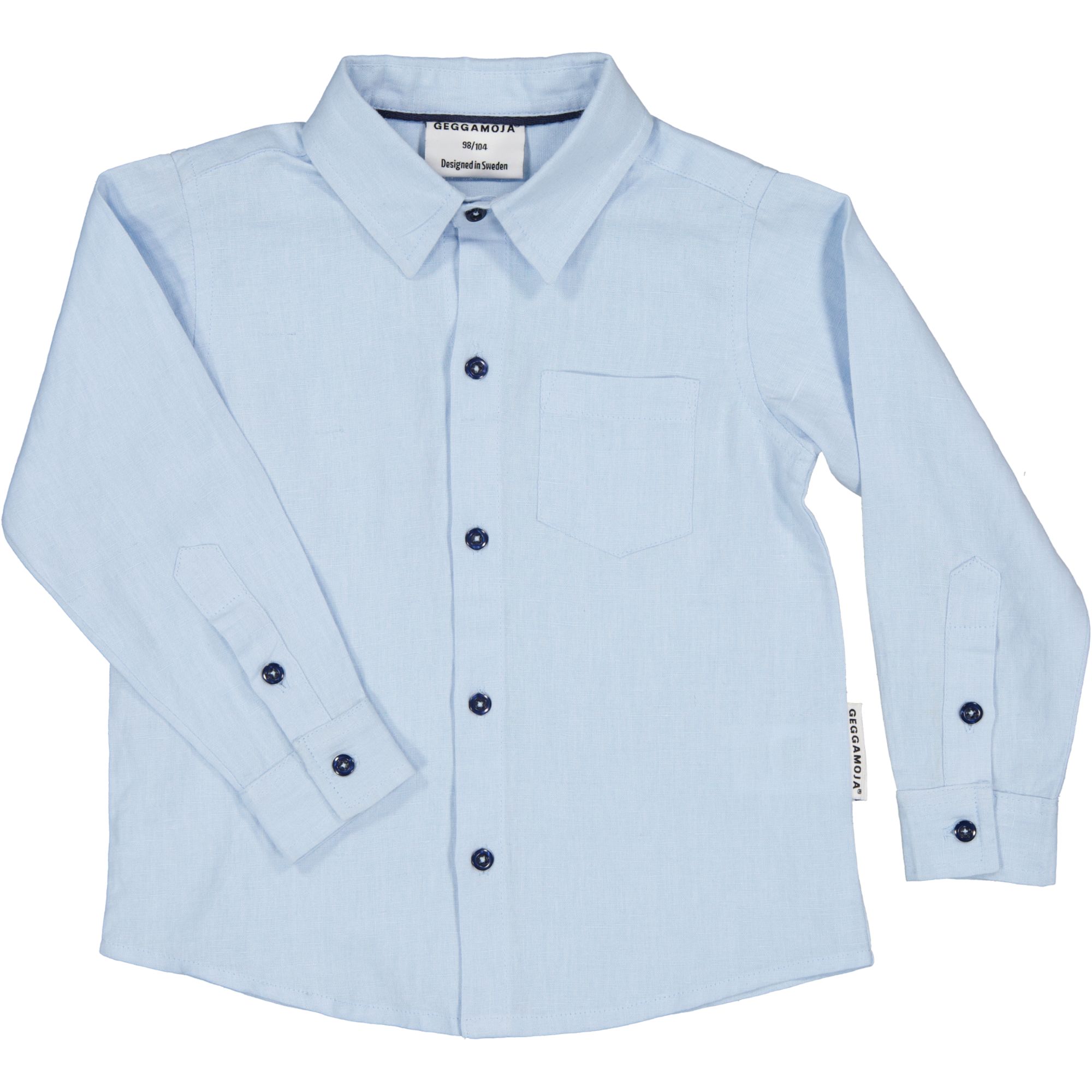 Linen shirt L.S Light blue