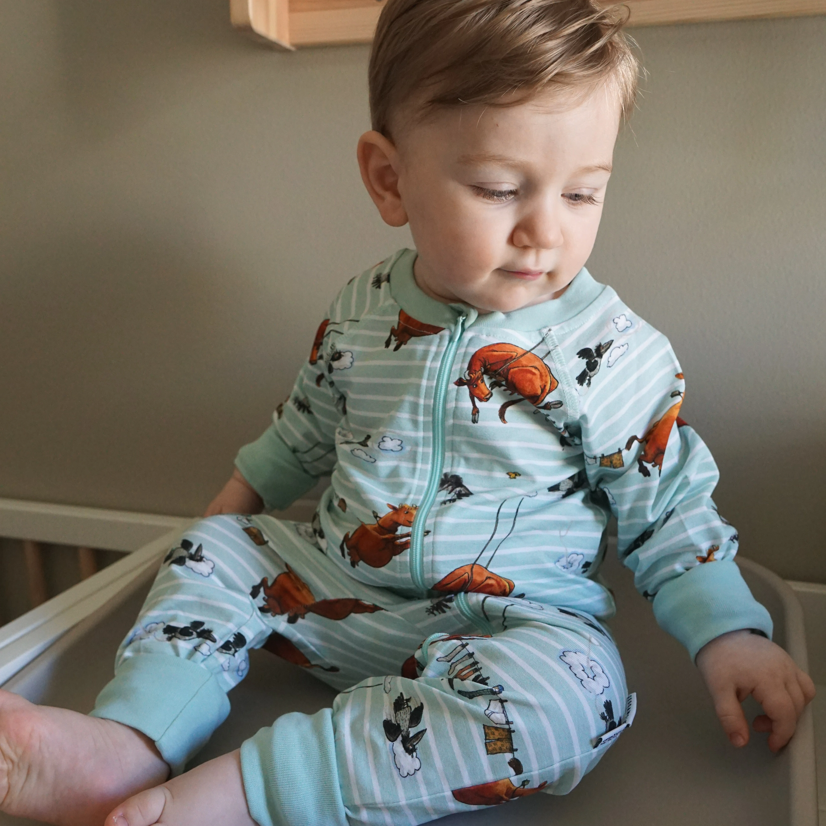 Mamma Mu Two zip pyjamas Mint