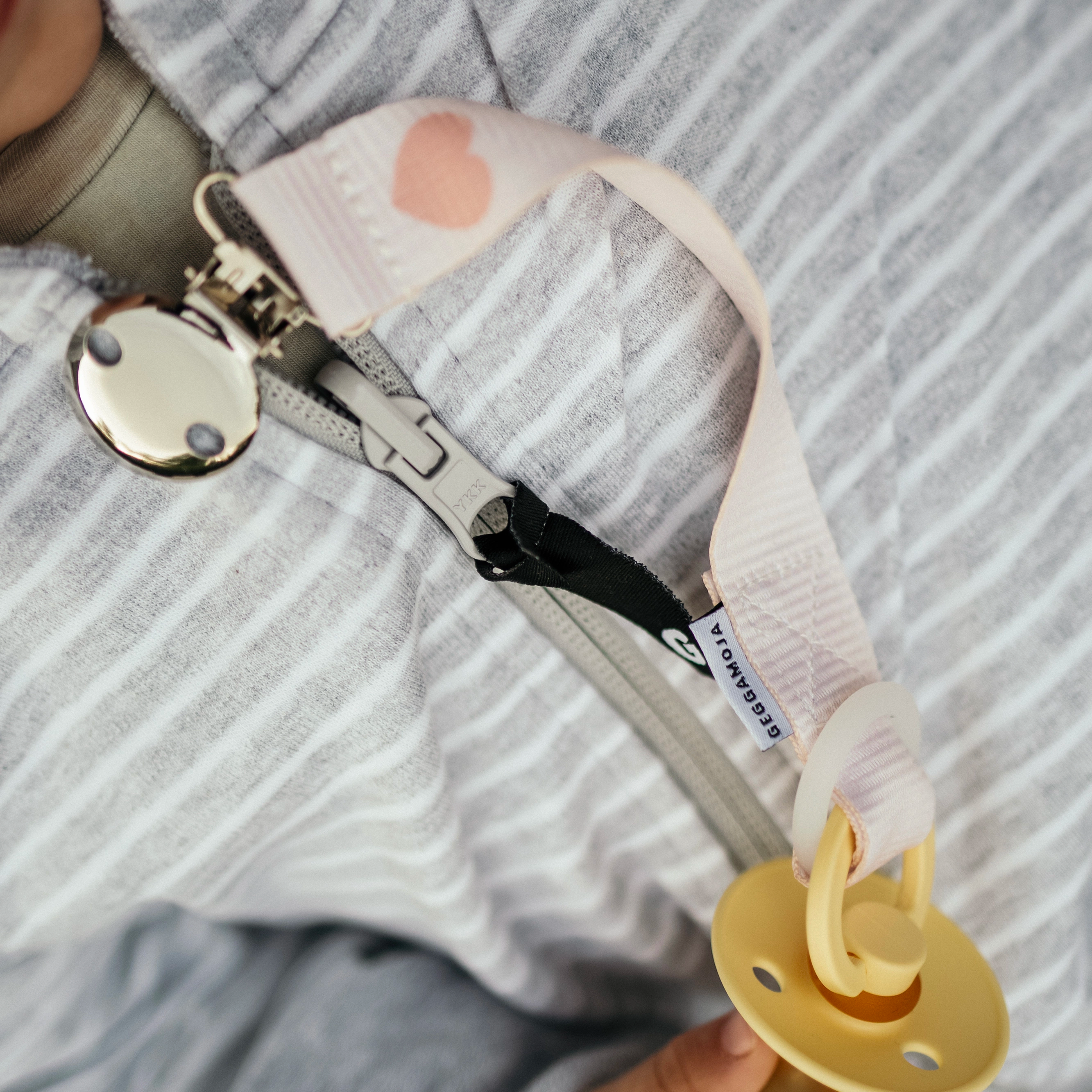 Pacifier Holder Pink Heart