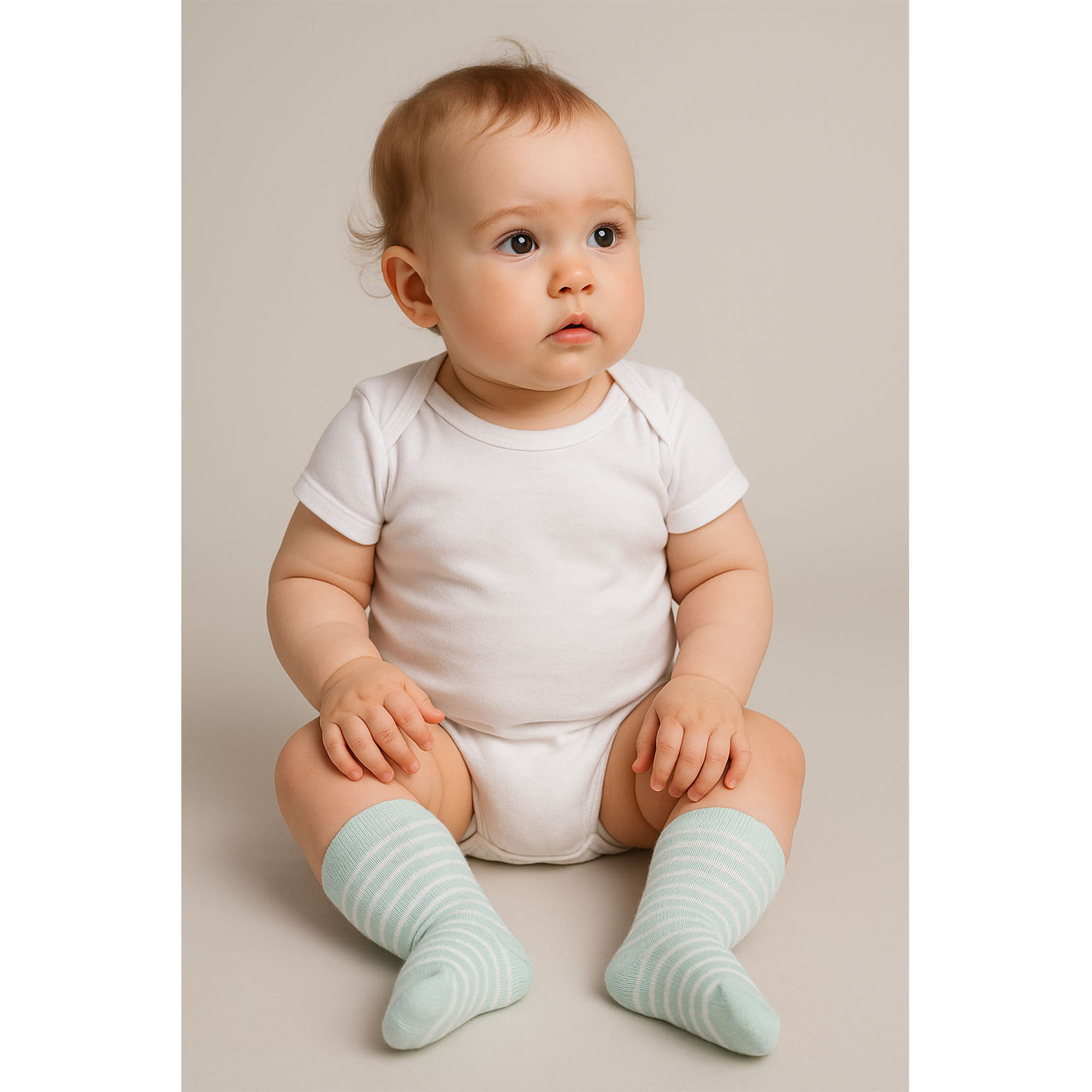 Socks 2-pack Grey/green