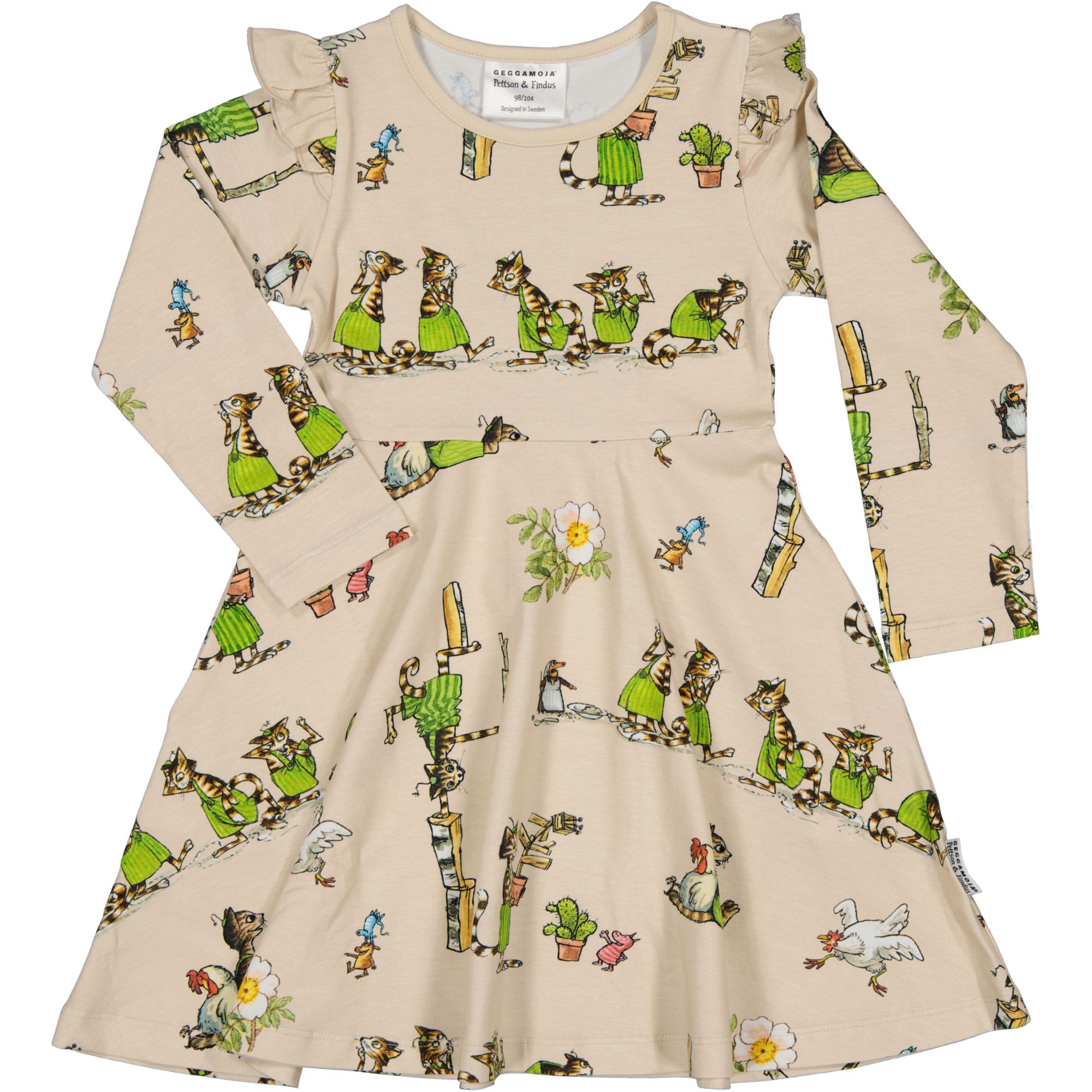 Klänning Pettson och Findus Beige