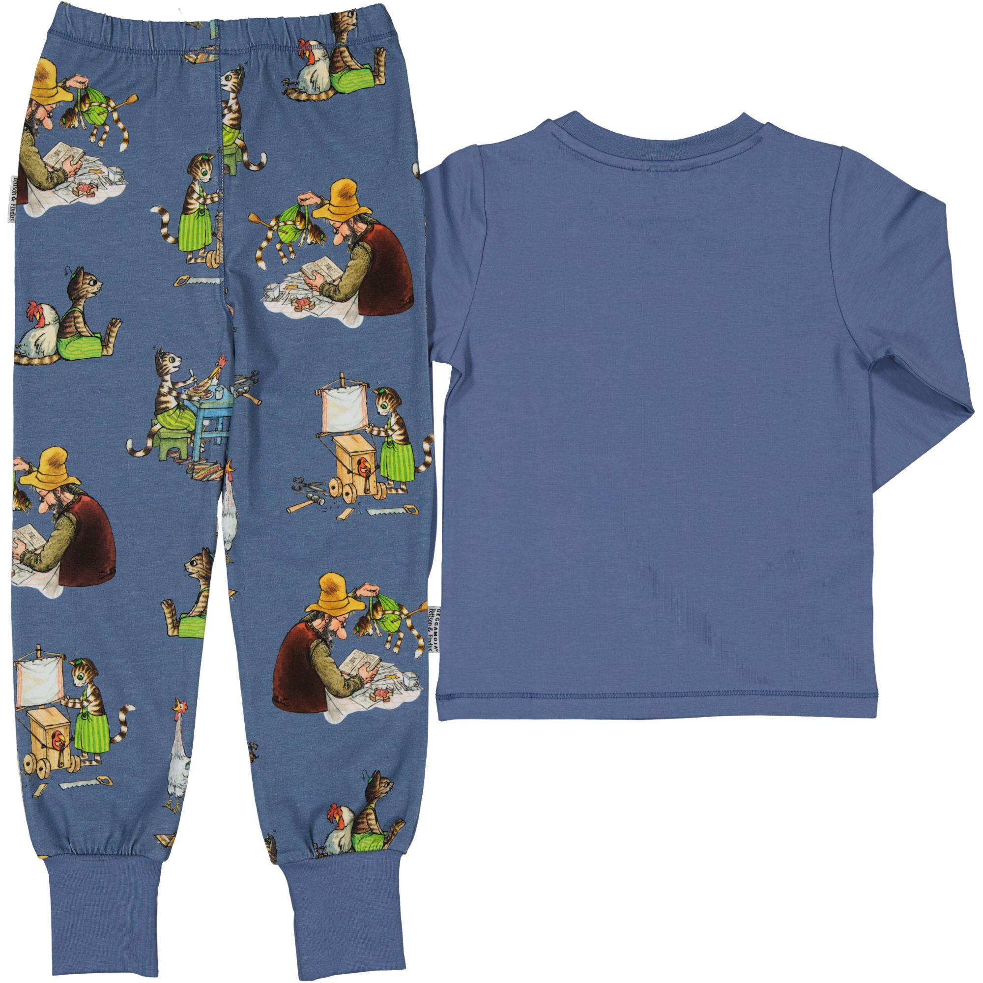 Pyjamas tvådelad Pettson och Findus Blå