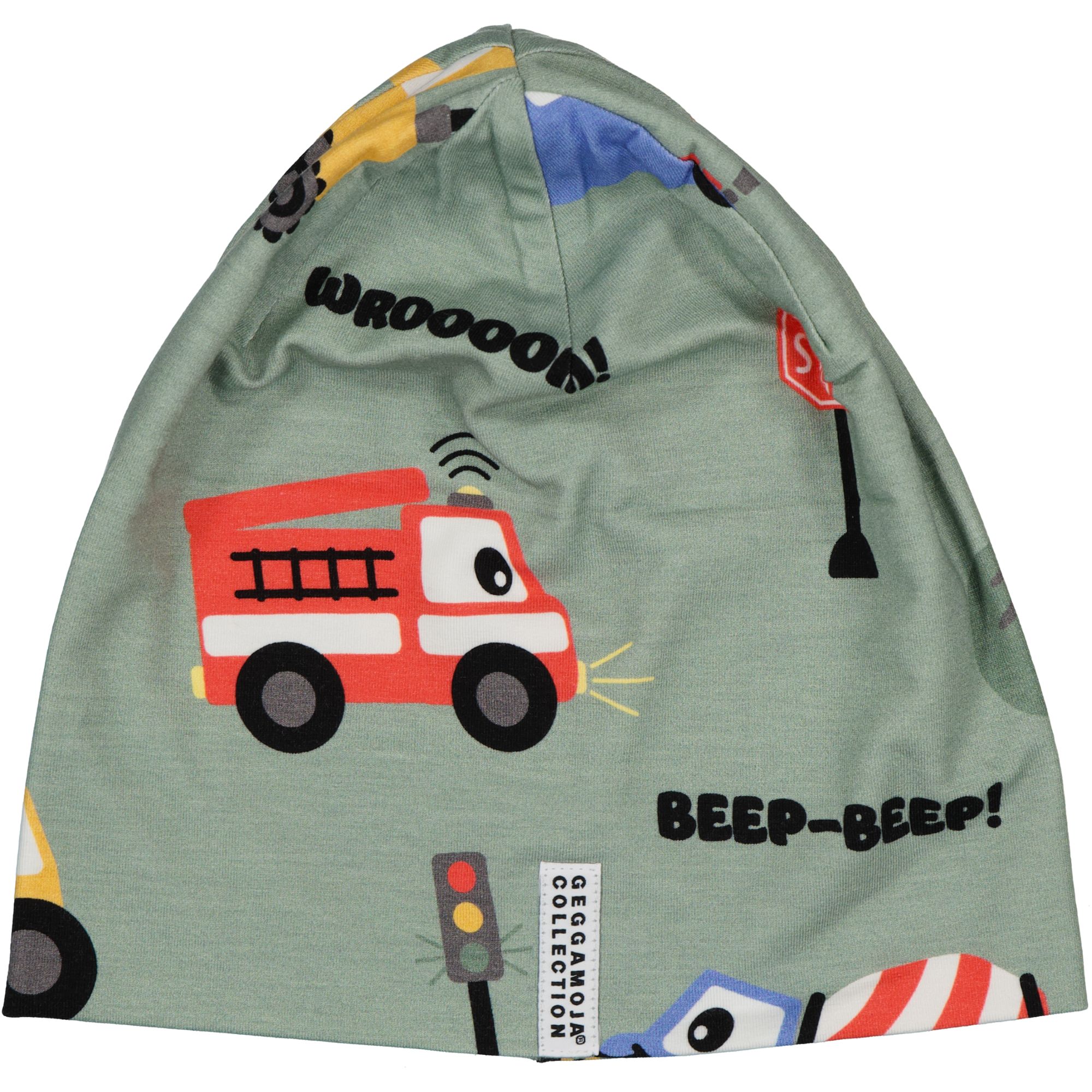 Mössa Bambu fleecefodrad Traktor Grön