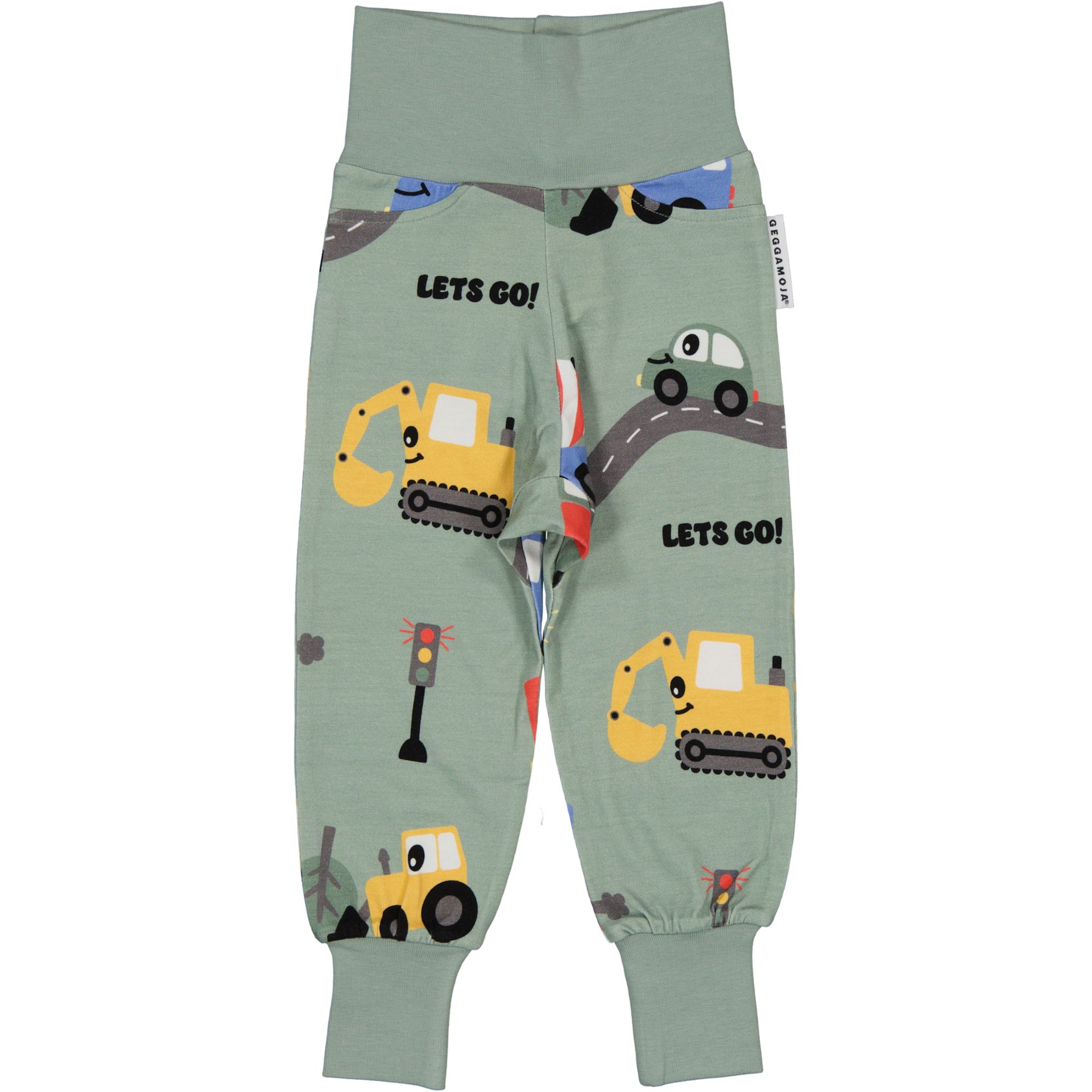 Babybyxor Bambu Traktor Grön