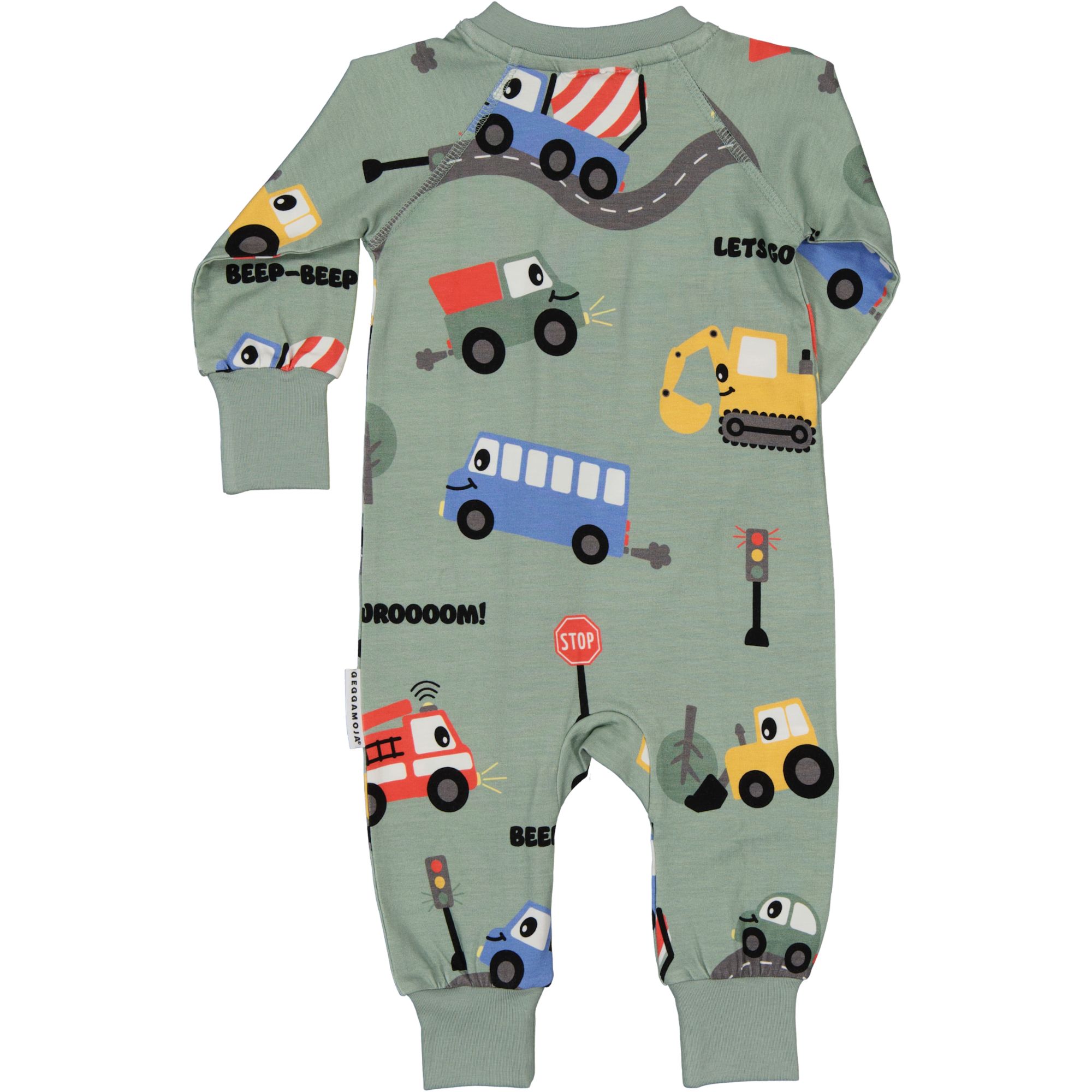 Pyjamas Bambu Traktor Grön