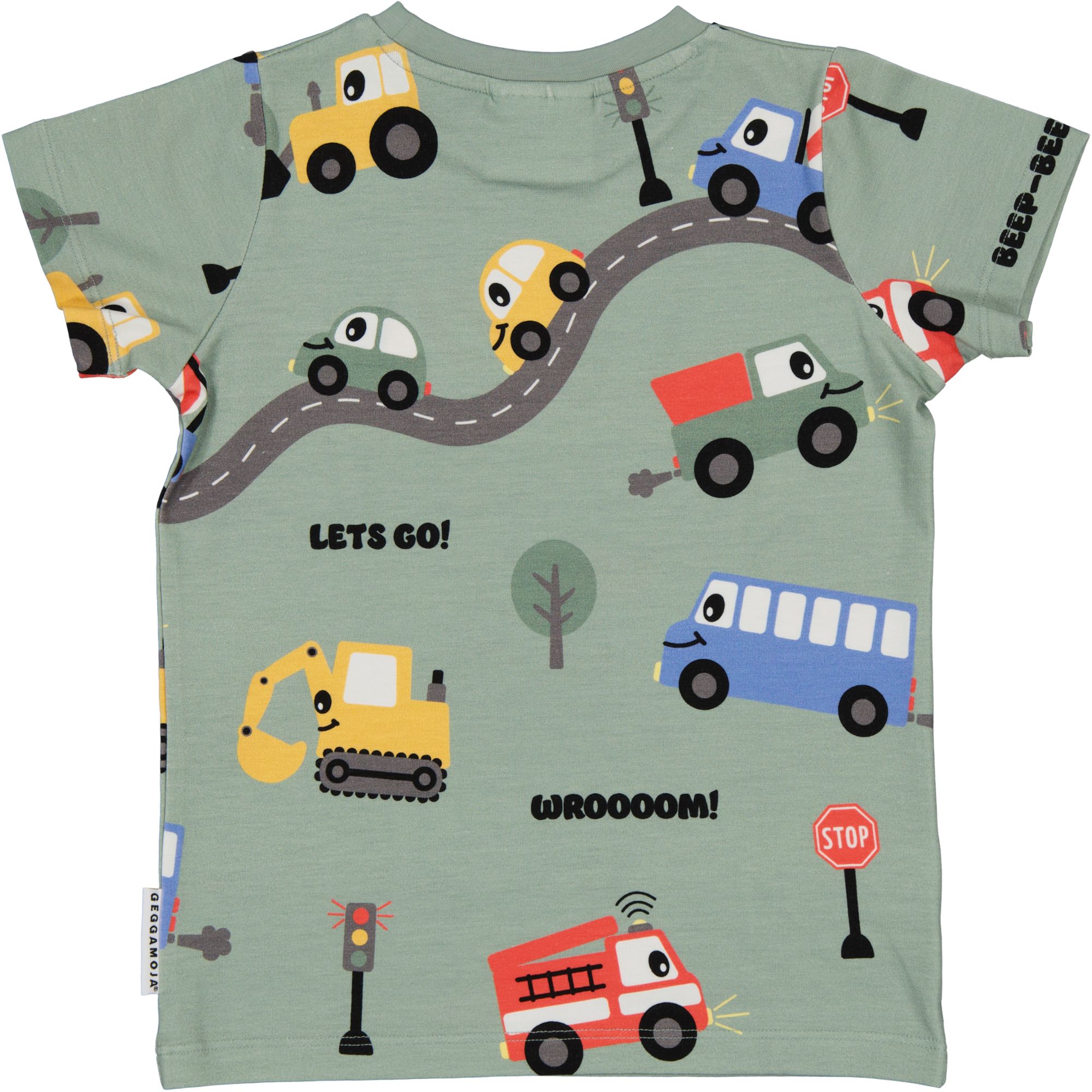 T-shirt Bambu Traktor Grön