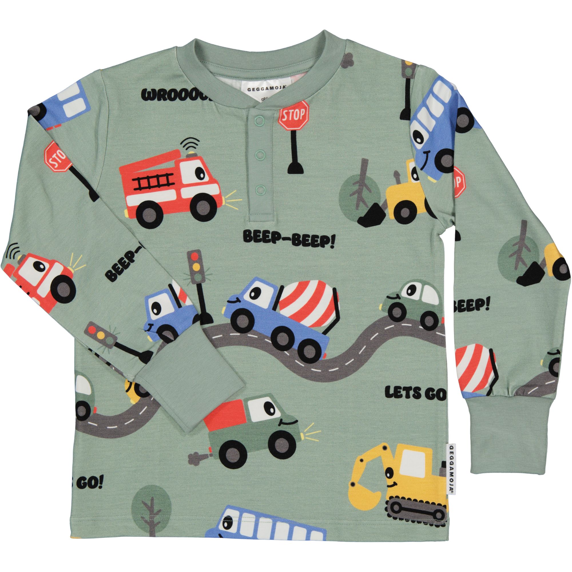 Farfarströja Bambu Traktor Grön